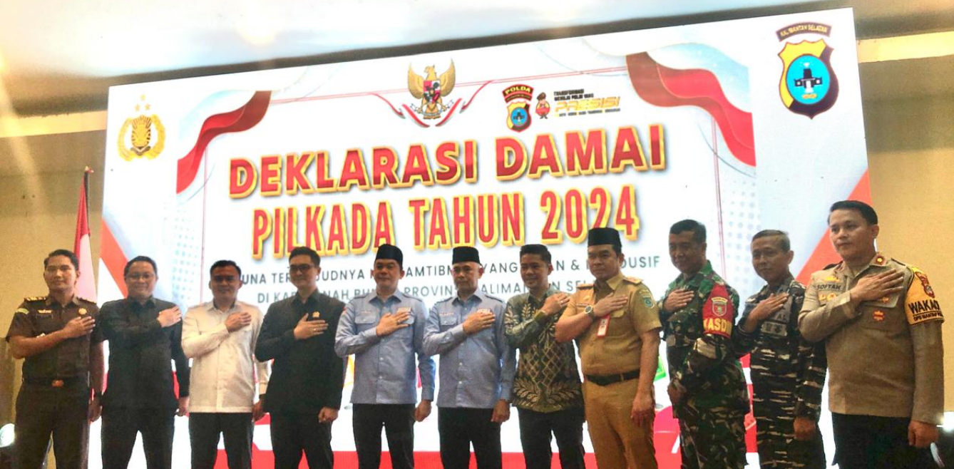 Polda Kalsel Gelar Deklarasi Pilkada Damai Tahun 2024 di Tanah Bumbu