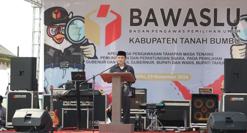 Bawaslu Tanah Bumbu Gelar Apel Siaga Persiapan Pilkada
