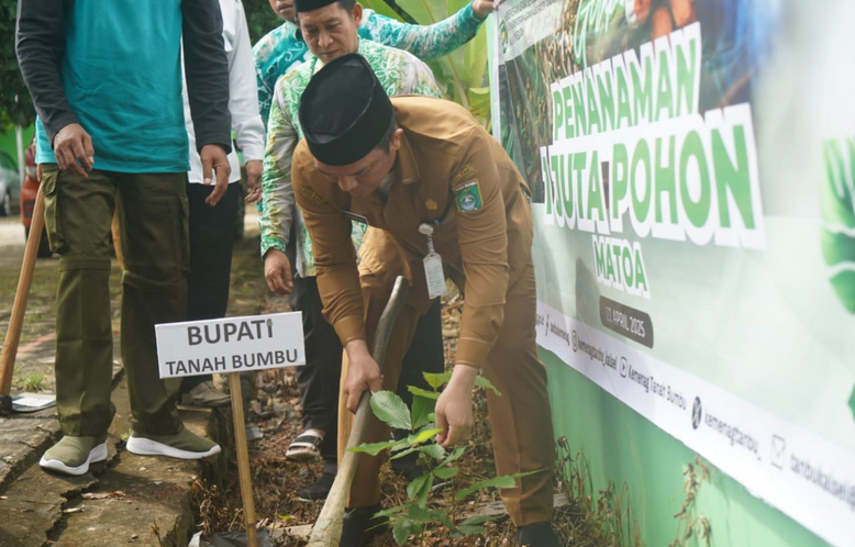 Bupati Tanbu Dukung Gerakan Penanaman 1 Juta Pohon Kemenag RI