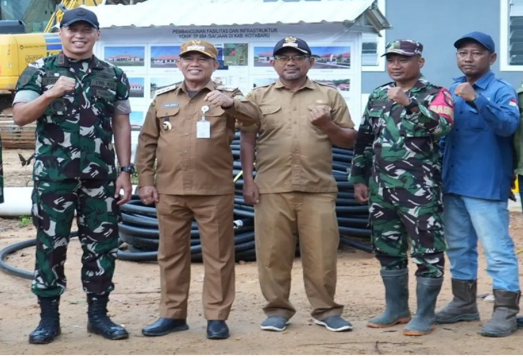 Bupati Kotabaru Turun dan Tinjau Langsung Pembangunan Batalyon Infanteri TP 884/Saijaan